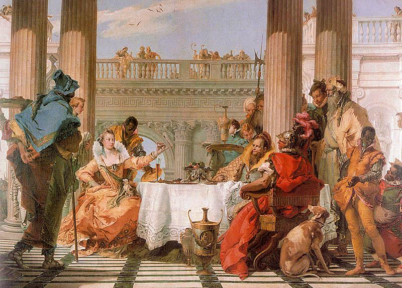 Giovanni Battista Tiepolo The Banquet of Cleopatra Norge oil painting art
